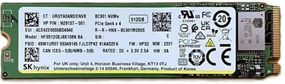 SK Hynix 512GB BC901 M.2 NVMe 2280mm Gen4x4 SSD - HFS512GEJ9X108N