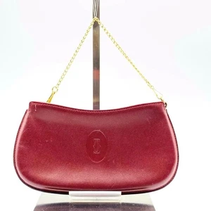 Authentic cartier party handbag small rare leather vintage y2k vintage Mast line - Picture 1 of 24