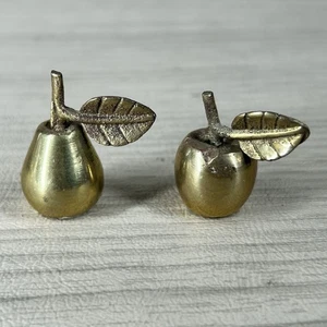 Brass Apple Brass Pear Place Card Holders - Picture 1 of 4