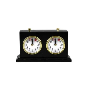 Stained Turnier Analog Wood Chess Clock With Stand - Picture 1 of 3