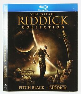 Riddick Collection Bluray Pitch Black The Chronicles Dvd Slipcover Only See Pics