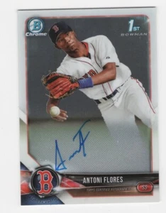 2018 BOWMAN CHROME BASEBALL AUTOGRAPH PROSPECT ANTONI FLORES BOSTON RED SOX - Picture 1 of 2