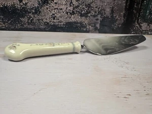 Lenox Rose Manor Pie/Cake Server Stainless Blade Beautiful Floral Design 10'' - Picture 1 of 6