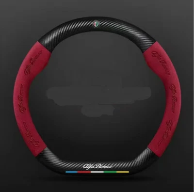 15" PU Leder+Kohlefaser Lenkradabdeckung für Alfa Romeo Alle Autos - Bild 1 von 4