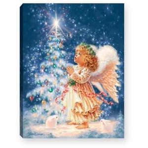 Glow Decor Battery-operated LED Christmas Wish Art Painting, 8-inches Height - Picture 1 of 3