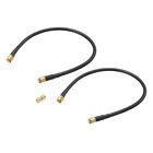 RG58 Coaxial Cables SMA Male To SMA Male With Adapter 1FT Black 2Pcs