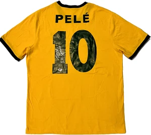 Pele Signed Brazil Soccer Jersey w/ 1281 Goals Very Rare PSA DNA COA - Picture 1 of 4