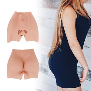 Crossdresser Realistic Silicone Panty Plump Hip Open-crotch Pants Butt Shapewear - Picture 1 of 22