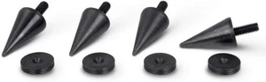 PrecisionGeek BIG Blackened Steel Speaker Spikes M8 L-37mm + Slim Pads 20mm 4pcs - Picture 1 of 1