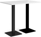 Brescia rectangular poseur table with flat square black bases 1200mm x 800mm - w