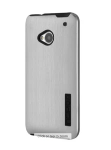 Funda de aluminio plateada brillante Incipio DualPro para teléfonos celulares HTC One NUEVA en caja - Imagen 1 de 4