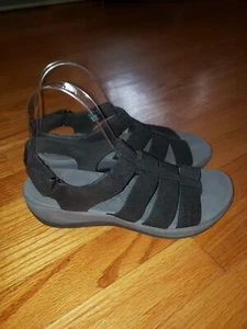 Sandalias Cloudsteppers Clark negras con tira trasera para mujer talla 9 - Imagen 1 de 7