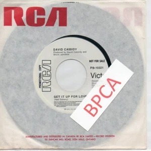NEW 7" Vinyl Canadian Promo David Cassidy Get It Up For Love (The Beach Boys) - Bild 1 von 1