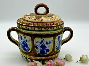 Vintage André L'helguen for Keraluc Quimper, France circa 1950 Lidded Pot Rustic - Picture 1 of 12