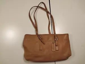 Vintage Coach Tan Leather Shoulder Bag Purse M1D-9813 USA - Picture 1 of 5