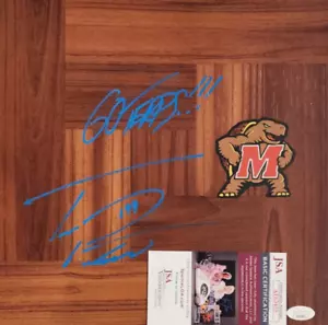 Tablero de piso firmado por Travis Pastrana con certificado de autenticidad JSA Maryland Terrapins Superfan 2 - Imagen 1 de 2