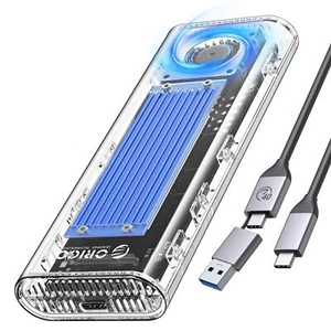 Boîtier SSD NVMe 40Gbps avec Ventilateur Boîtier M.2 SSD sans Outil pour Thun... - Afbeelding 1 van 8