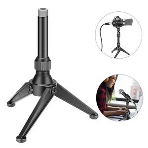 Neewer Foldable Iron Mini Desktop Microphone Tripod Stand for Lectures, Podcasts - Picture 1 of 8