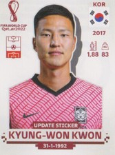 Panini Sticker Football World Cup 2022 Update: Kyung-Won Kwon Korea Republic Picture Qatar