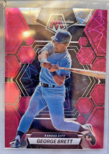 Rare George Brett 2023 Panini Chronicle Mosaic Pink Laser FOTL #15/17 Royals NEW