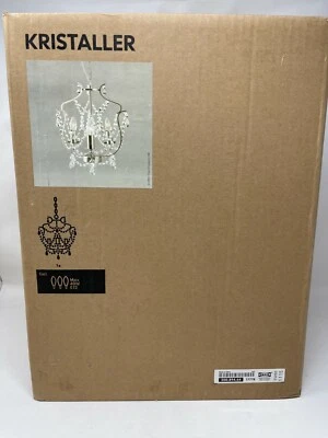 Nueva araña Ikea Kristaller 3 brazos caja abierta plateada y cristal Foto 1 de 4