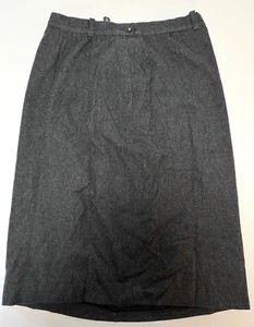 Vintage Pendleton Womens 14 Pleated Gray Virgin Wool Skirt 30" Waist 28" Length - Picture 1 of 6