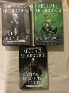 The Elric Saga Vol. I, II, Citadel by Michael Moorcock First Press HC/DJ Edition - Picture 1 of 9