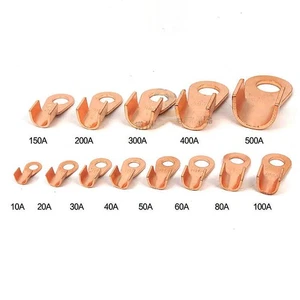 12-3/0 AWG 4mm²-85mm² Wire Cable Copper Ring Terminals 10A-1000A Crimp Connector - Picture 1 of 5