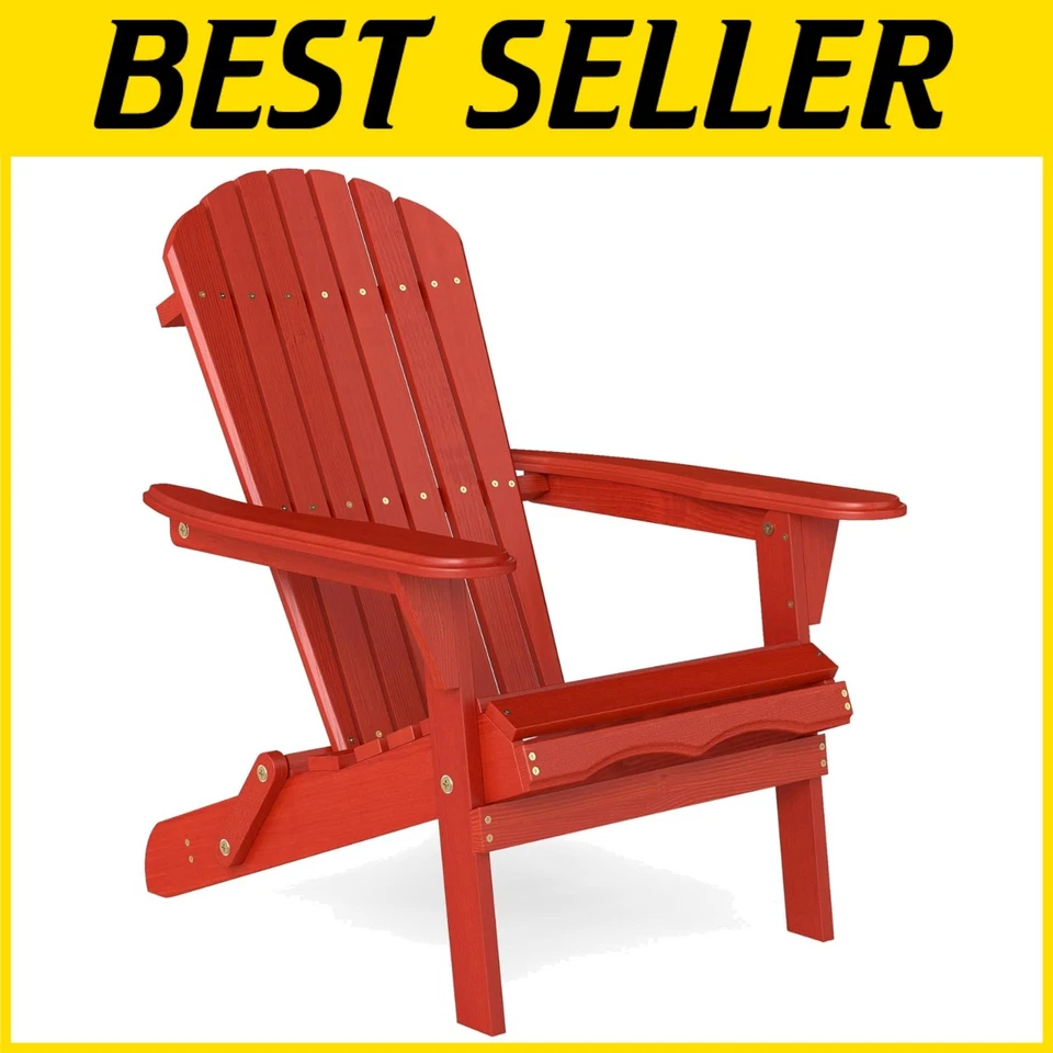 Silla Adirondack de madera - Muebles de exterior plegables Foto 1 de 4