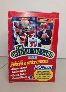 1989 Pro Set Series 1 Football Trading Cards Box 36 Unopened Packs - Picture 1 of 4