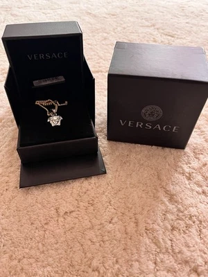 Versace Halskette Ungetragen Gold Medusa Kopf Damen Herren - Bild 1 von 3