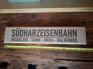 Schild Holz Axt Bretter Stamm Harz Eisenbahn Xxl Deko Harzer Schmalspurbahn - Bild 1 von 3