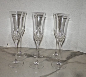 WATERFORD LISMORE ESSENCE CHAMPAGNE FLUTES SET OF SIX (6) - Picture 1 of 10