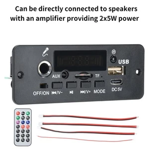 Reproductor MP3 Bluetooth 5.0 Placa Decodificadora 2x5W Amplificador DC5V Coche Módulo de Radio FM - Imagen 1 de 24