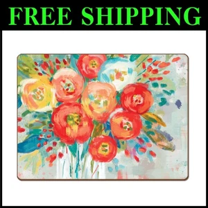 Stylish Cork-Backed Rectangular Placemats - Set of 4 - Picture 1 of 9