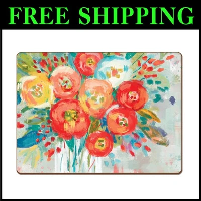 Stylish Cork-Backed Rectangular Placemats - Set of 4 - Image 1 of 4