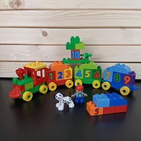 Lego Duplo Number Train 10558 Boy & Dog 31 Piece Set-No Box or instructions
