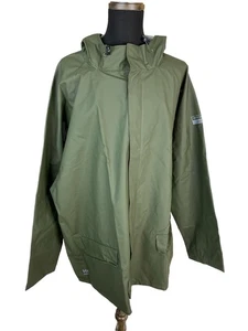 Helly Hansen Mandel  Rain Jacket Mens 6XL Green  PVC /Polyester Hooded NEW - Picture 1 of 15