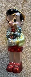 Vintage Disney Clásicos Pinocho Europeo Vidrio Soplado Adorno Navidad - Imagen 1 de 6