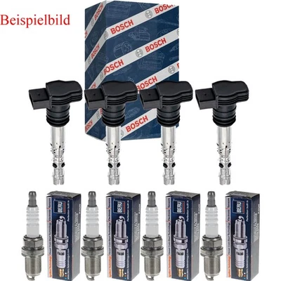 4x BOSCH Zündspule + BERU Zündkerze für BMW 3er Coupe E92 335i Rolls-Royce - Bild 1 von 3