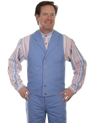 Chaleco Scully Western Hombres Ropa de Gama Forrada Algodón Lona XXL Sky F0_RW041 Foto 1 de 2