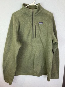 Patagonia Sweater Mens XL Green Better Sweater Half Zip Fleece Pullover Outdoors - Picture 1 of 9