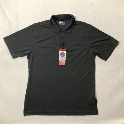 Camisa Polo Bolle Para Hombres Mediana Negra Manga Corta Mecha de Humedad Rendimiento Nueva Foto 1 de 4