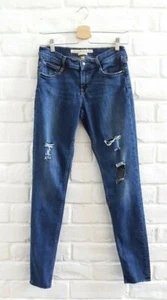 French Connection jeans Women 12 28 Skinny Skin Tight Distressed Stretch Raw Hem - Picture 1 of 8
