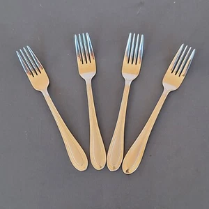 Vintage Cambridge Dinner Forks Satin Center Set Of 4 Stainless Steel Flatware - Picture 1 of 8