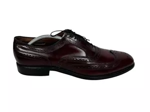 Allen Edmonds MCALLISTER Mens 11 A Wingtip Oxfords Brown Red Made In USA - Picture 1 of 13