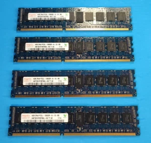 Hynix 16GB (4x4GB) 2Rx8 PC3L-10600R DDR3L-1333 Server ECC Registered RAM Memory - Picture 1 of 2