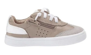 New OLD SOLES Byron Bay Boy Girl Taupe Snow 13.5 2.5 Leather Zipper Sneaker Kids - Picture 1 of 6