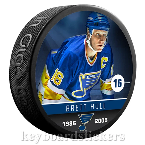 Brett Hull St. Louis Blues NHL Alumni Souvenir Collector Hockey Puck Cover