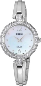 Seiko SUP287 SUP287P9 Ladies Solar Crystal Watch NEW Mother-of-Pearl RRP $550.00 - Picture 1 of 1